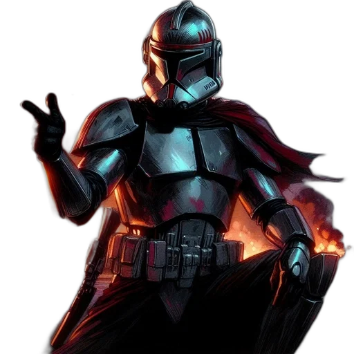 robot, concept art, comic book art, fantasy art, pixel art, dark, red, character transparent PNG cut-out
