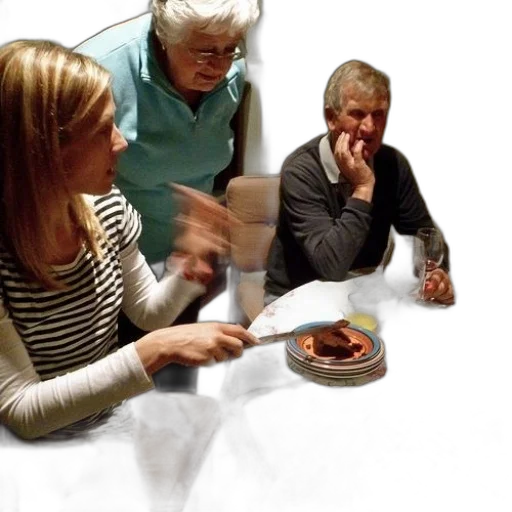 food, fire, woman, striped, shirt, cutting, piece, cake transparent PNG cut-out