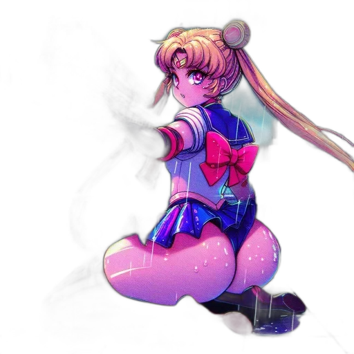 staff, weapon, robot, concept art, vaporwave, cyberpunk, anime, neon lights transparent PNG cut-out