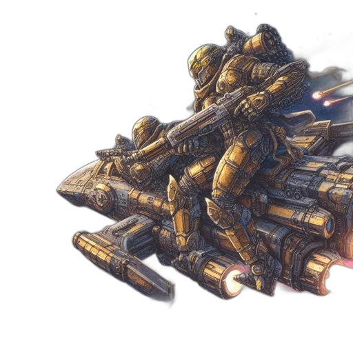 weapon, robot, sword, concept art, fantasy art, 3d render, watercolor, outer space transparent PNG cut-out