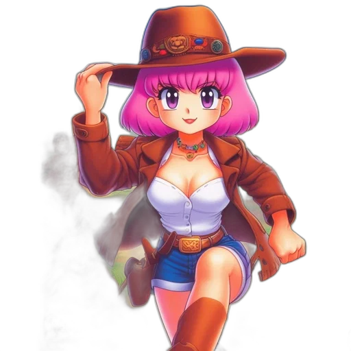 hat, jacket, staff, weapon, concept art, fantasy art, anime, pixel art transparent PNG cut-out
