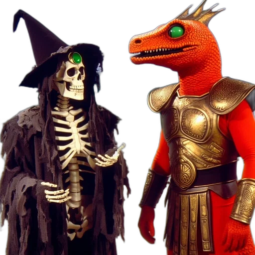 dragon, mask, concept art, 3d render, fire, two, unique, creatures transparent PNG cut-out