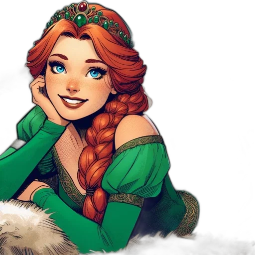 fantasy art, concept art, pixel art, watercolor, snow, green, animated, female transparent PNG cut-out