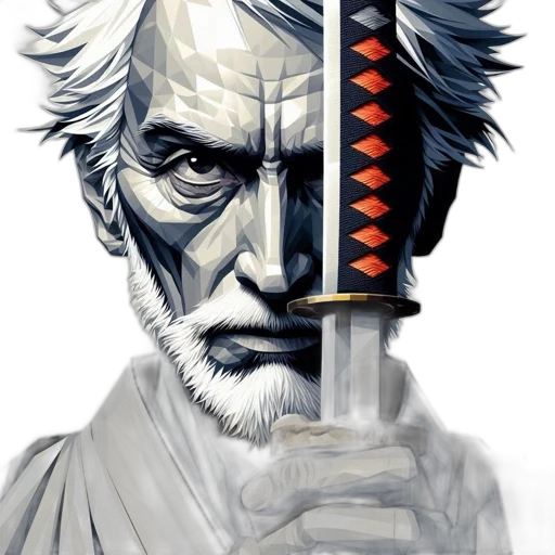 sword, weapon, staff, face, pixel art, concept art, comic book art, fantasy art transparent PNG cut-out