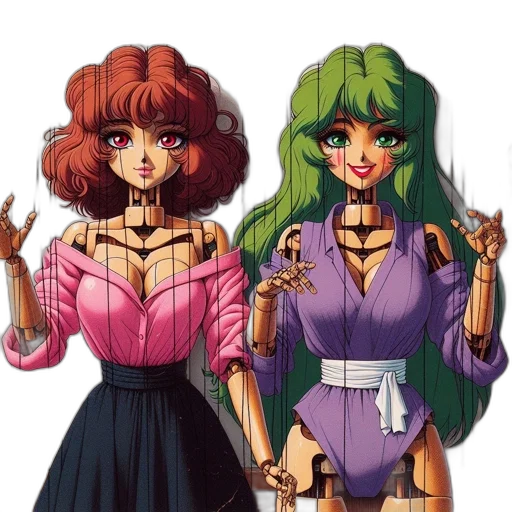 dress, concept art, pixel art, vaporwave, anime, green, pastel, colorful transparent PNG cut-out