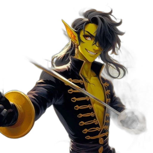 staff, concept art, fantasy art, 3d render, pixel art, golden, elf-like, character transparent PNG cut-out