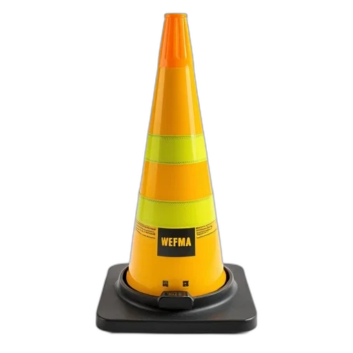 hat, staff, weapon, robot, 3d render, photorealistic, yellow, traffic transparent PNG cut-out