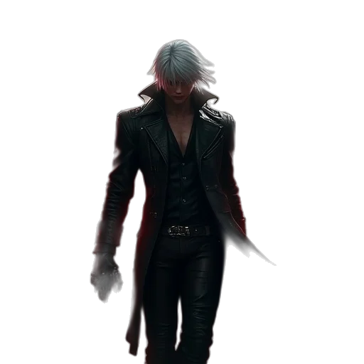 jacket, staff, mask, weapon, concept art, 3d render, cyberpunk, fantasy art transparent PNG cut-out