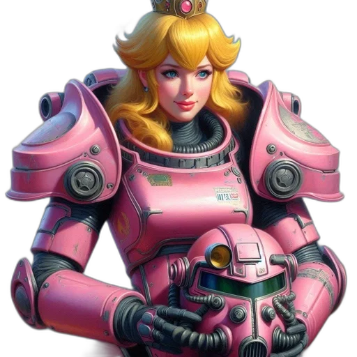 robot, weapon, face, staff, concept art, vaporwave, 3d render, fantasy art transparent PNG cut-out
