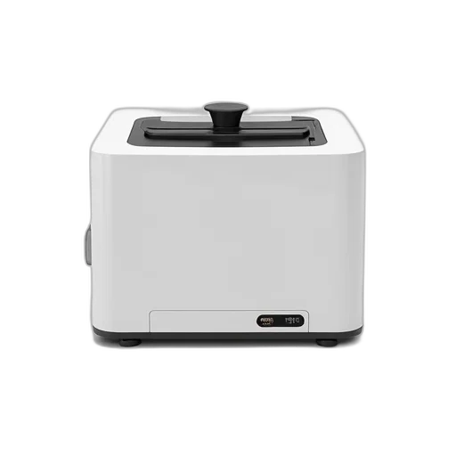 robot, furniture, 3d render, modern, white, sleek, automatic, bread transparent PNG cut-out