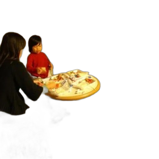 food, 3d render, concept art, pixel art, photorealistic, cozy, family, scene transparent PNG cut-out