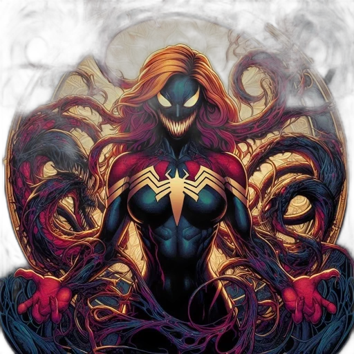 mask, comic book art, concept art, fantasy art, pixel art, red, dark, female transparent PNG cut-out