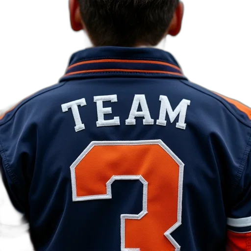 jacket, first, image, shows, close-up, person, back, wearing transparent PNG cut-out