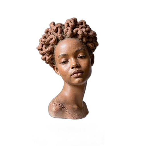 crown, hair, face, jewelry, 3d render, photorealistic, concept art, fantasy art transparent PNG cut-out