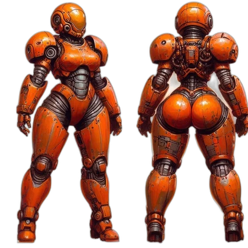 robot, concept art, 3d render, pixel art, cyberpunk, red, futuristic, robotic transparent PNG cut-out