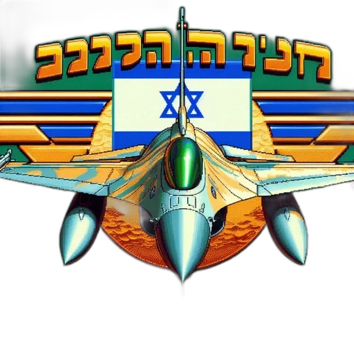 weapon, illustration, featuring, israel-themed, fighter, jet, set, within transparent PNG cut-out