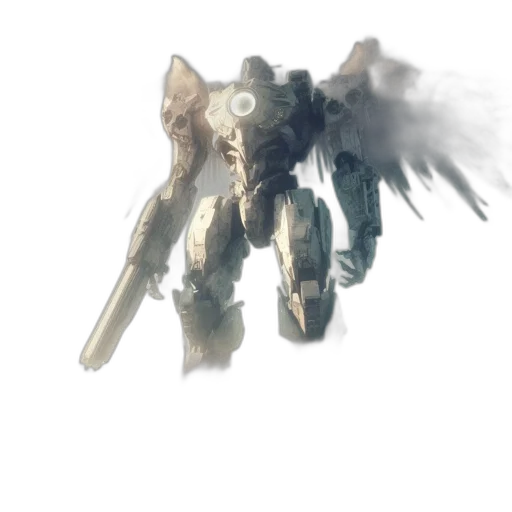 robot, weapon, creature, dragon, concept art, 3d render, fantasy art, pixel art transparent PNG cut-out