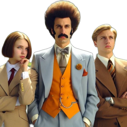 staff, jacket, hair, concept art, three, individuals, stand, park transparent PNG cut-out