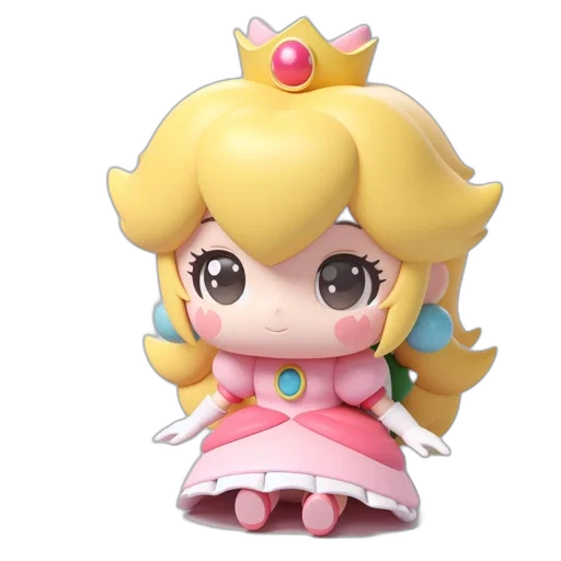 crown, dress, staff, 3d render, concept art, cartoon, figure, pink-clad transparent PNG cut-out