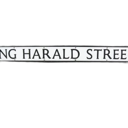 city street, street, sign, reading, harald, mounted, stone, wall transparent PNG cut-out