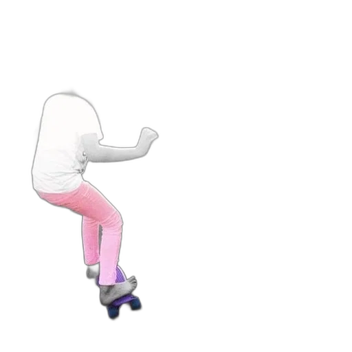 shoes, staff, 3d render, pastel, person, pink, pants, rides transparent PNG cut-out