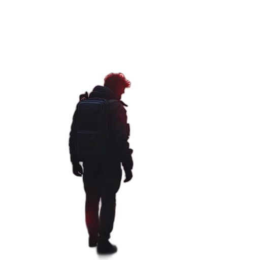 jacket, staff, creature, robot, 3d render, concept art, pixel art, cyberpunk transparent PNG cut-out