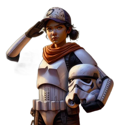 weapon, staff, robot, hat, concept art, 3d render, fantasy art, pixel art transparent PNG cut-out
