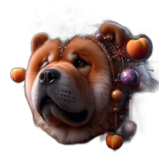 staff, crown, animal, face, concept art, 3d render, fantasy art, photorealistic transparent PNG cut-out