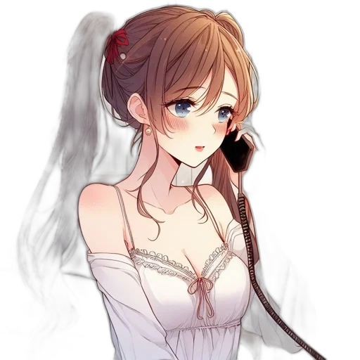 dress, face, staff, crown, anime, pixel art, watercolor, fantasy art transparent PNG cut-out