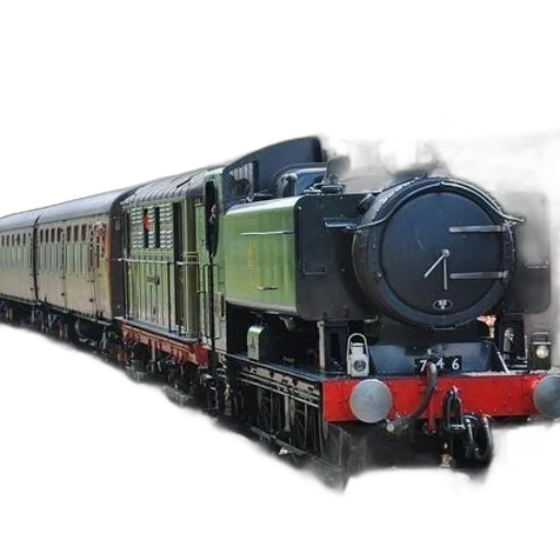 weapon, photorealistic, 3d render, concept art, vintage, steam, train, green transparent PNG cut-out