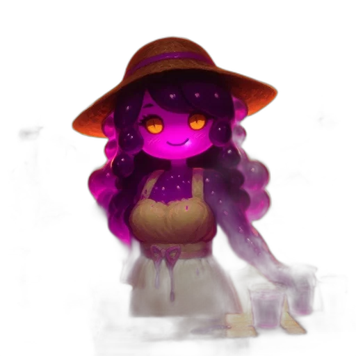 hat, creature, staff, mask, concept art, pixel art, watercolor, fantasy art transparent PNG cut-out