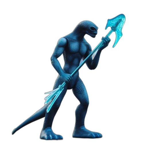 creature, staff, weapon, sword, concept art, 3d render, fantasy art, vaporwave transparent PNG cut-out