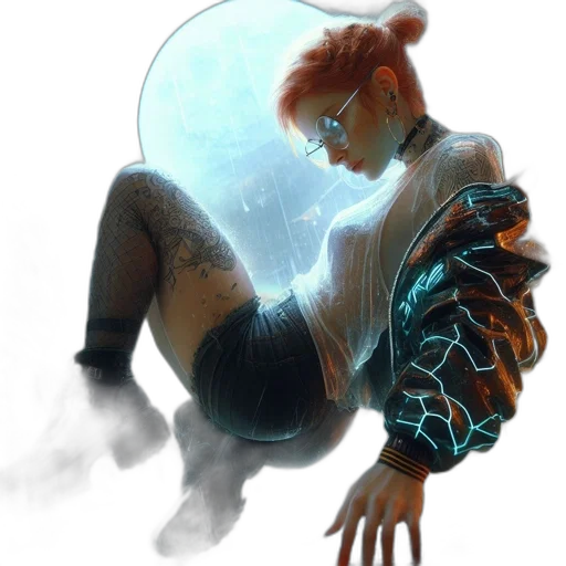 robot, creature, dress, cyberpunk, concept art, comic book art, fantasy art, outer space transparent PNG cut-out