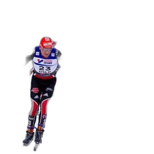 group, skiers, race, one, wearing, number, another transparent PNG cut-out