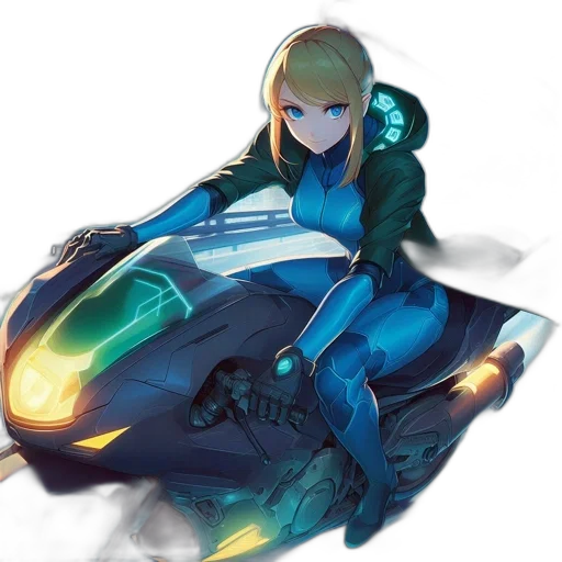 jacket, concept art, anime, comic book art, fantasy art, blue, animated, woman transparent PNG cut-out