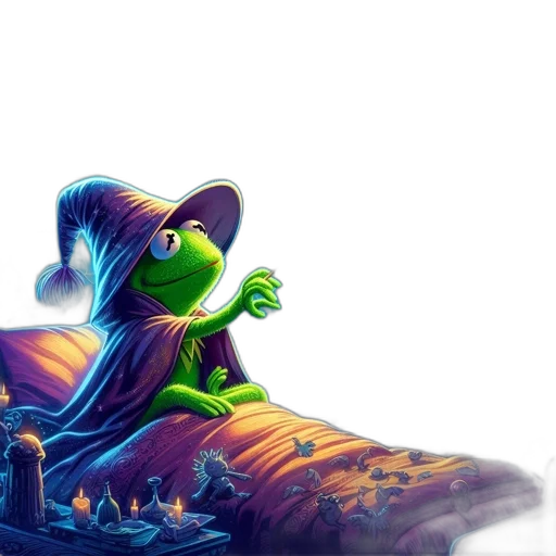 hat, concept art, fantasy art, photorealistic, 3d render, fog, forest, green transparent PNG cut-out