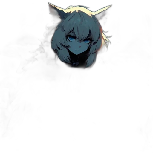 mask, face, staff, creature, concept art, anime, fantasy art, watercolor transparent PNG cut-out