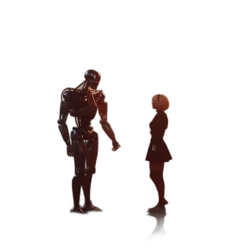 robot, dress, creature, weapon, concept art, 3d render, pixel art, comic book art transparent PNG cut-out