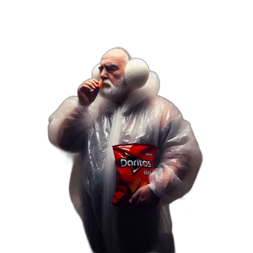 food, jacket, creature, robot, concept art, 3d render, photorealistic, cyberpunk transparent PNG cut-out