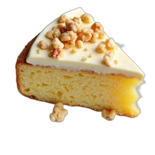 food, crown, 3d render, slice, cake, cream, cheese, frosting transparent PNG cut-out