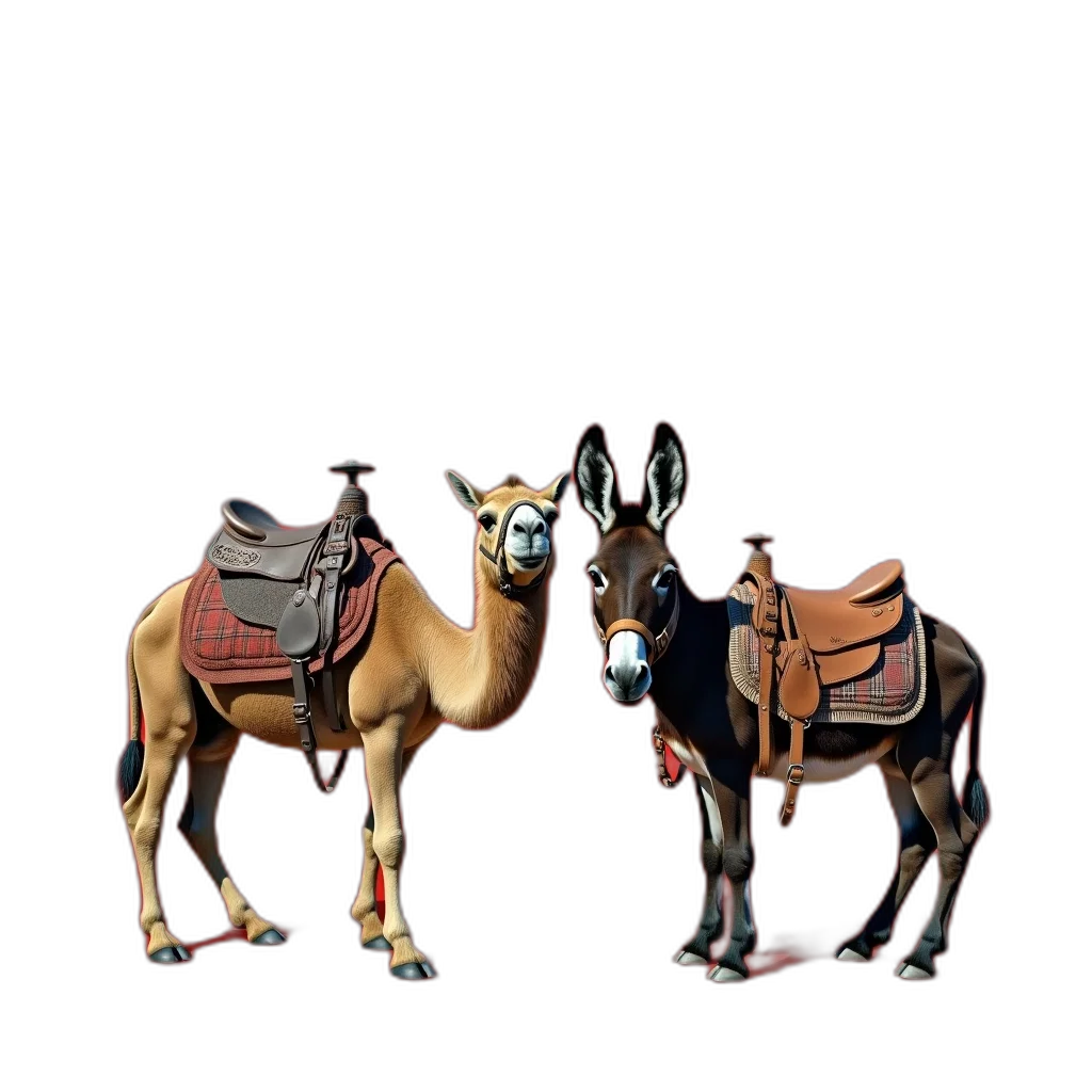 animal, staff, concept art, 3d render, fantasy art, pixel art, camel, donkey transparent PNG cut-out