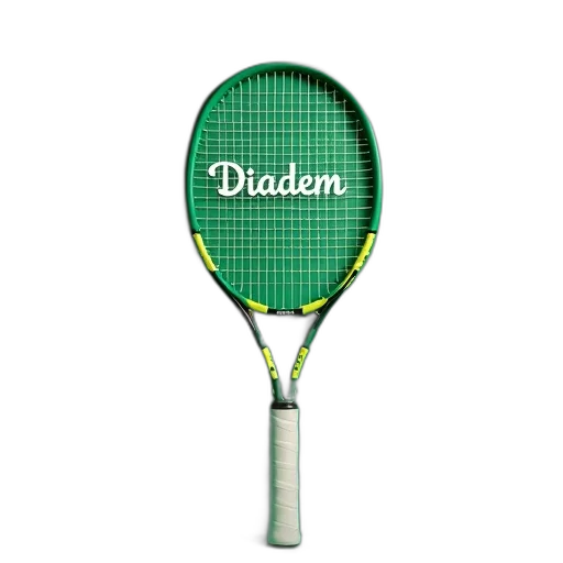 weapon, 3d render, green, tennis, racket, word, diadem, written transparent PNG cut-out