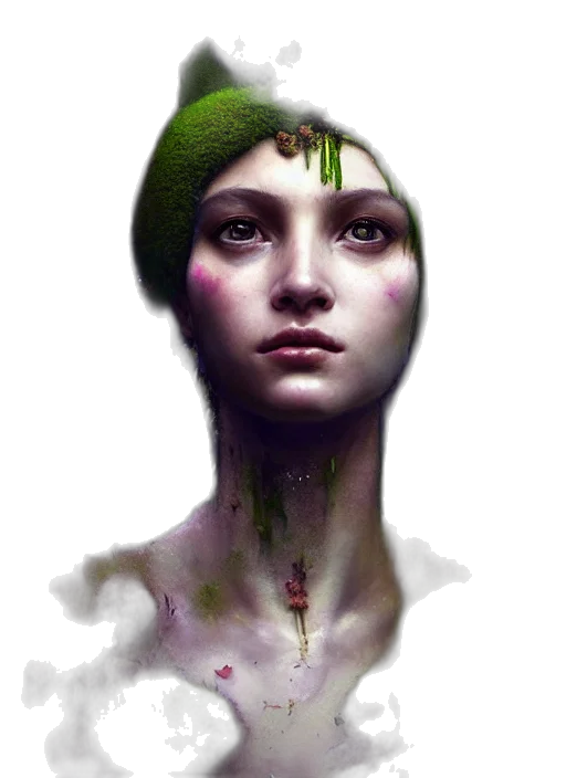 face, crown, robot, creature transparent PNG cut-out
