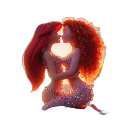 dress, jewelry, crown, hair, 3d render, concept art, fantasy art, pixel art transparent PNG cut-out