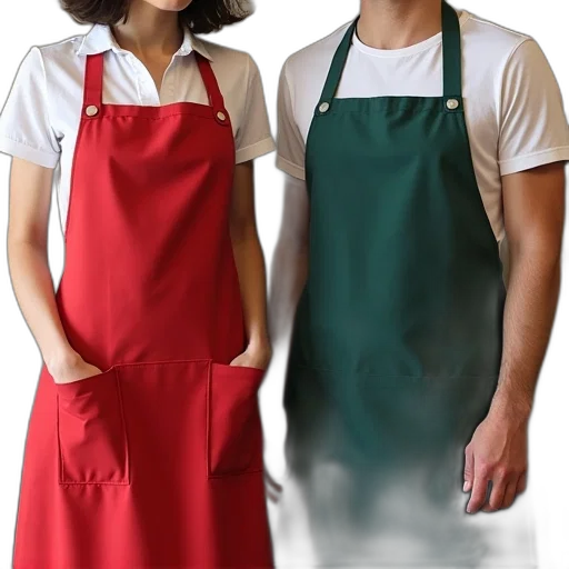 staff, dress, food, photorealistic transparent PNG cut-out