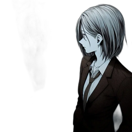 staff, mask, face, jacket, concept art, comic book art, cartoon, anime transparent PNG cut-out