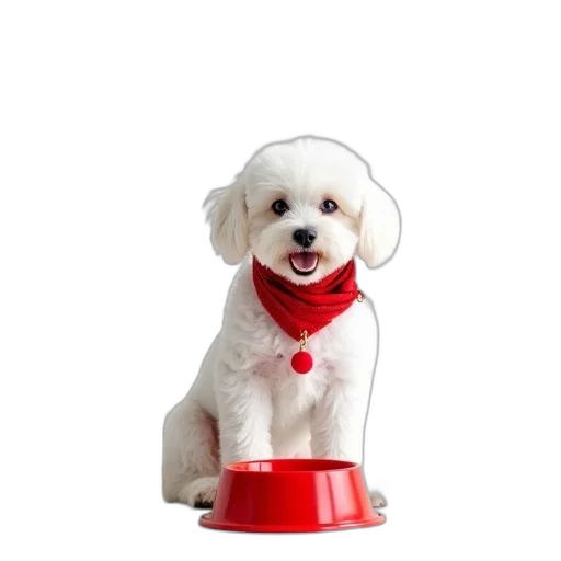 animal, hat, staff, robot, 3d render, white, dog, red transparent PNG cut-out