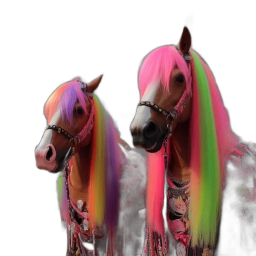 hair, animal, creature, mask, 3d render, vaporwave, photorealistic, concept art transparent PNG cut-out