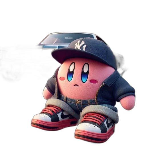 hat, weapon, creature, robot, concept art, 3d render, vaporwave, anthropomorphic transparent PNG cut-out