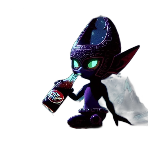 dragon, creature, robot, bottle, concept art, 3d render, fantasy art, vaporwave transparent PNG cut-out